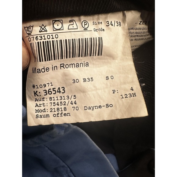 Hiltl Pants Mens 34x38 Blue Dayne-So Cotton Dress Chino Trousers Romania Faded - Picture 5 of 12